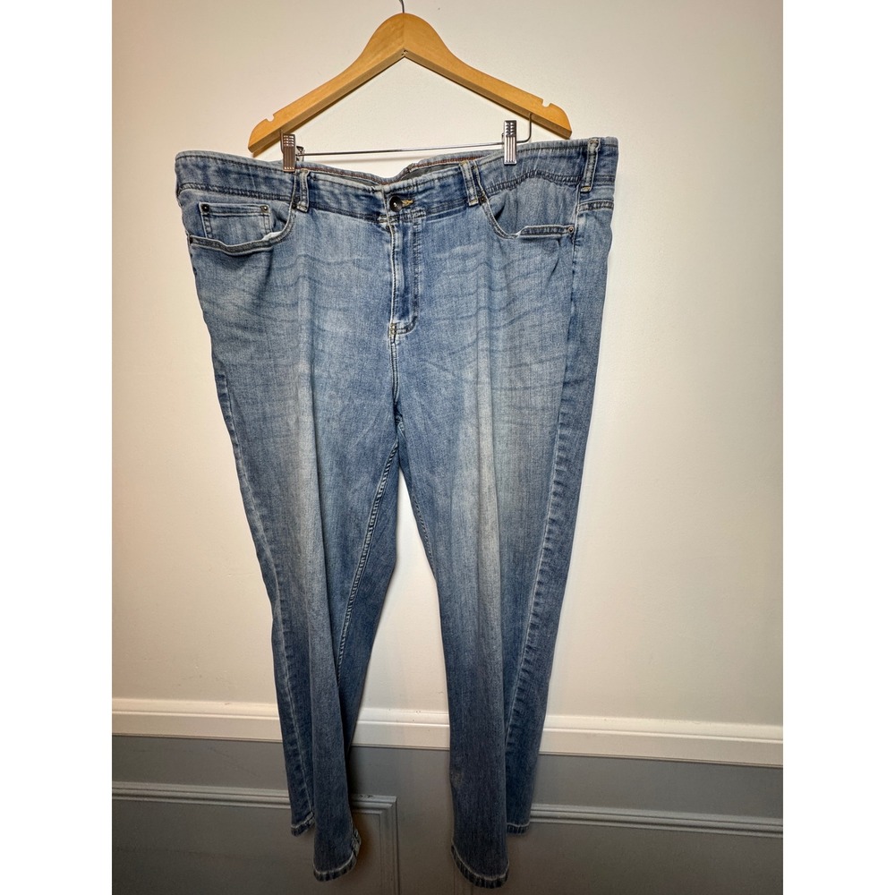 Urban Pipeline SuperFlex Straight Leg Jeans Light Wash Blue 48x30 Mens Denim